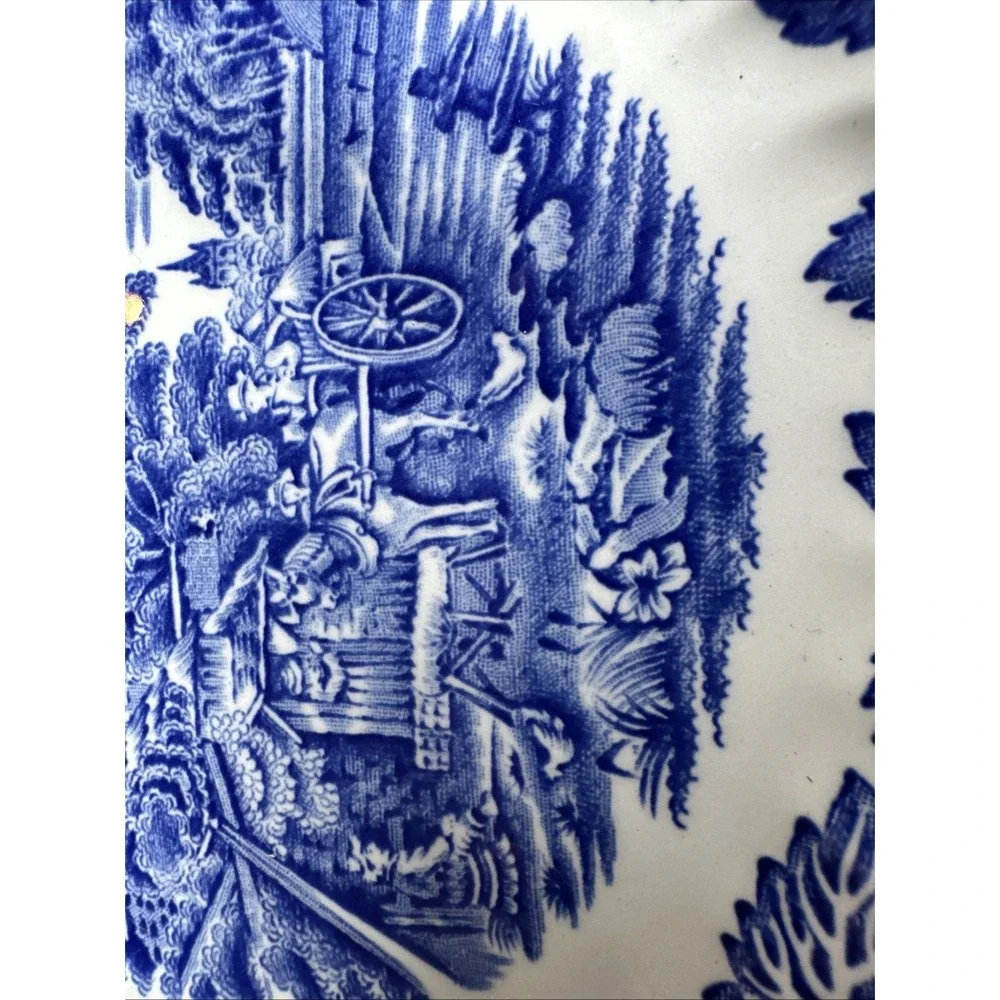 Replacement Woods Ware English Scenery Blue White 10 In Dinner PlateEngland